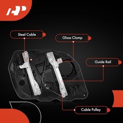 Electric Power Window Regulator Without Motor Front Passenger Side (RH)