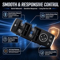 2049055402 Master Power Window Switch Button Front Driver Side Compatible with