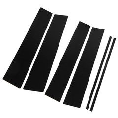 6 Pcs Glossy Black Pillar Door Trim With Window Pillar Post Protector Cover RCJG