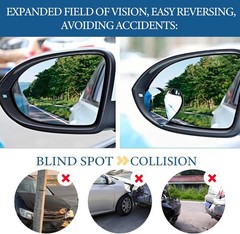 2 Pack Heart Blind Spot Mirrors, Heart Shaped Wide Angle Convex Rearview Side Mi