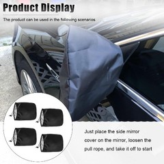 4PCS Car Side Mirror Covers, Waterproof Snow Rear View Mirror Cover Protect from