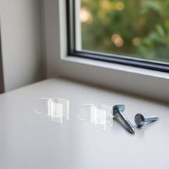 6Pcs Sturdy U Shaped Plastic Blind Clips for Home Window Drapery