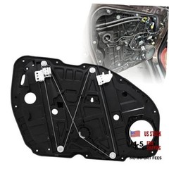 Power Window Regulator with Panel w/o Motor, Compatible with Front Right Side