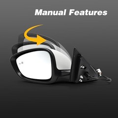 Left Driver Side Mirror Assembly Compatible with 2018-2022 Accord EX Hybrid EX