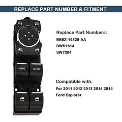 Front Left Driver Side Power Window Switch BB5Z-14529-AA Compatible with Ford