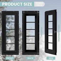 Black 10×29″ Transom Window with Insulated Double-Pane Glass – Durable Vinyl