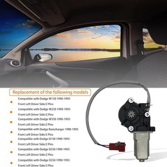 2 pins Front Left Driver Side Power Window Motor Compatible with Dodge W150