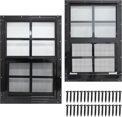 Durable 12×18 Shed Windows with Aluminum Frame – Ventilation & Light – 2 Pack