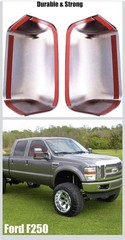 Super Duty Chrome Plated Mirror Covers Ultra Durable Top Half for 2008-2016 Ford
