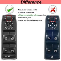 Front Driver Power Window Master Switch for without Power Folding Mirrors