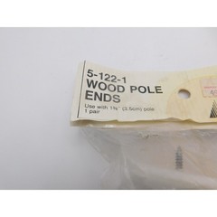 Sierra Wood Pole Ends Pair for 1 3/8″ Wood Pole