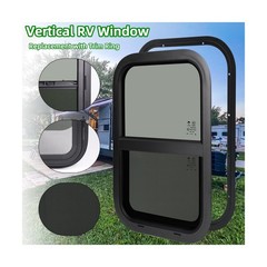 2 Pack RV Window,12″ W x 22″ H Vertical Sliding Replacement Cargo Trailer Win…