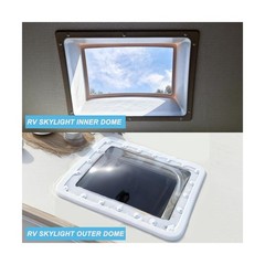 RV Skylight Replacement Bundle,18″ x 26″ Skylight Outer Dome Fit 14″ x 22″ Op…