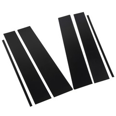 6 Pcs Glossy Black Pillar Door Trim With Window Pillar Post Protector Cover RCJG