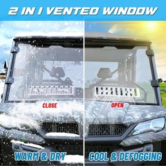 StarknightMT UFORCE 1000 Windshield, Vented Front Windshield for CFMOTO UFORCE