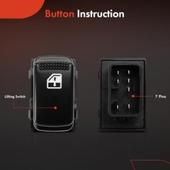 Power Window Switch Compatible with Kia Sorento 2004 2005 2007, Rear Left