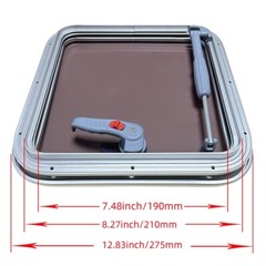 ISURE MARINE Anodized Aluminum Push Out Deck Hatch Boat Yacht Square Opening