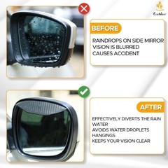 Car Blind Spot Mirrors with Rain Visor (2 Pack) – Con Color: Circle With Visor