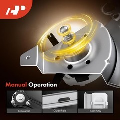 Manual Window Regulator Compatible with Mazda B2000 1986-1987, B2200 1987