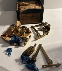 Vintage Window Ventilation Sash Lock 9 New Old Stk 3Open Johnson’s Pat1919 Brass