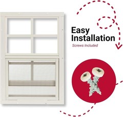 Shed Windows 18X23 (1-Pack) | Sliding Windows with Tempered Glass & Screens | Fl