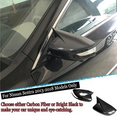 2PCS Sports Rear Mirror Cover Carbon fiber For 2013-2019 Nissan sentra/Altima