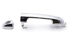 Exterior Chrome Door Handle Front Driver Left Side with Keyhole Replacement