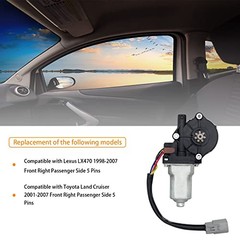 5 pins Front Right Passenger Side Power Window Motor Compatible with Lexus
