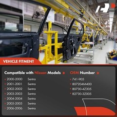 Power Window Regulator with Motor (2-Pin) | Compatible Front Passenger Side