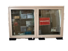 Milgard Styleline Series Double Casement Window, Left/Right 59.5×33.5 Net Frame