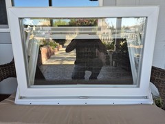24 x 36White Awning Window, Double-Pane Clear Glass, Screen, Colonial GBG