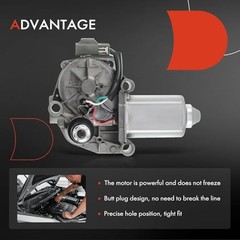[3 Pins] Rear Windshield Wiper Motor Compatible with Dodge Caravan/Grand