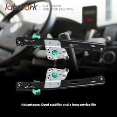 2PCS Power Window Regulator Rear Row Left and Right Without Motor Replacement