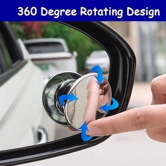 2″ Round Blind Spot Mirror for Car, SUV, and Truck Side Mirrors w Color: Black