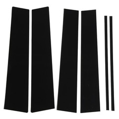 6 Pcs Glossy Black Pillar Door Trim With Window Pillar Post Protector Cover RCJG