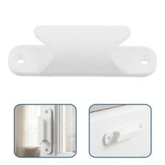 Durable White Plastic Sliding Door Pull Handles for Furniture and Cabinets