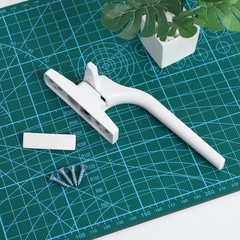 Sturdy White Aluminum Alloy Door Handle Reusable for External Right Window