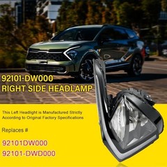 92101-DW000 Left Driver Side LED Headlamp Assembly ABS & Left Headlight
