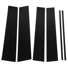 6 Pcs Glossy Black Pillar Door Trim With Window Pillar Post Protector Cover RCJG