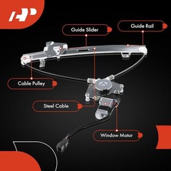 Power Window Regulator with Motor Compatible with Mitsubishi Rear Driver (LH)