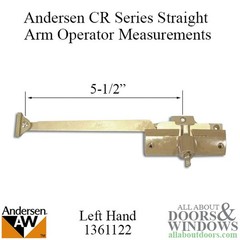 Andersen Straight Single Arm Operator Perma-Shield Wood Casement Windows Left H