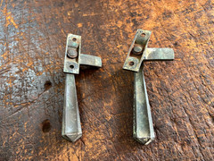 Art Deco Cast Brass Teardrop Sash Locks (2) Old Window Hardware 1930’s