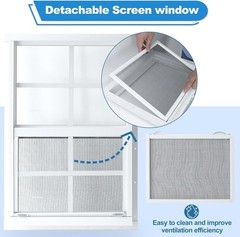 2 Pack 12″x18″ Sliding Shed Windows, Chicken Coop Windows – White Flush Mount w/