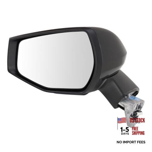 Left Driver Side Power Heated Mirror Smooth Black Paint to Match Compatible