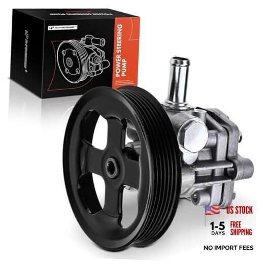 Power Steering Pump, with Pulley, Compatible with Mitsubishi Outlander 2004