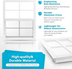 2 Pack Shed Windows 14×21–Tempered Glass Flush Mount for Chicken Coop,Barn