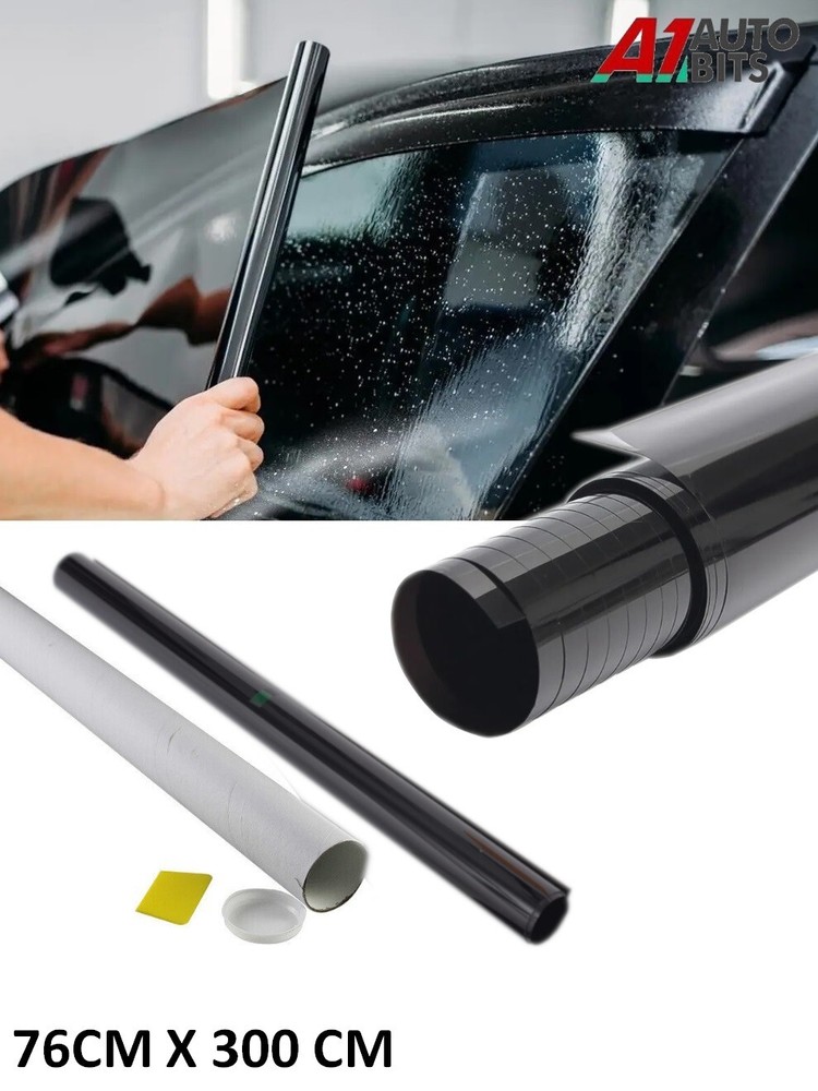 Black Car Window Tint Film Pro Anti-Scratch Tinting Medium Smoke 35% 76cm X 3m