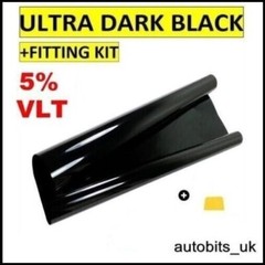 Car Window Tint Film Tinting Super Dark Black Limo 5% 50cm X 3m