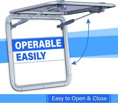 22.5″x22.5″ Anodized Aluminum Push Out 15mm Deck Hatch Boat Yacht Square
