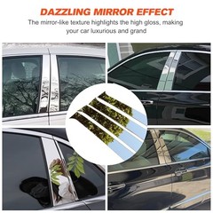 Door Window Pillar Trim, Stainless Steel Polished Chrome Dodge RAM 2002-2008